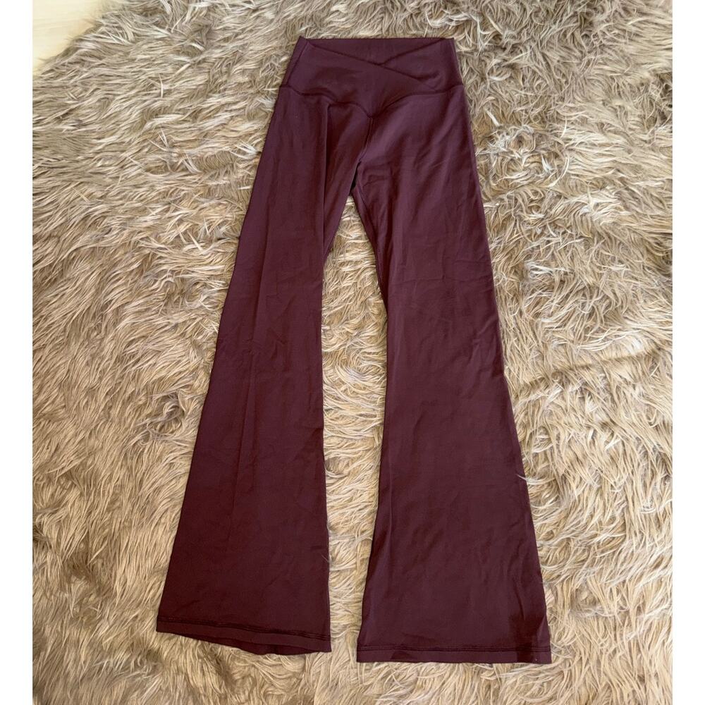 New CRZ Yoga Crossover Flare Legging Women's Taupe size M